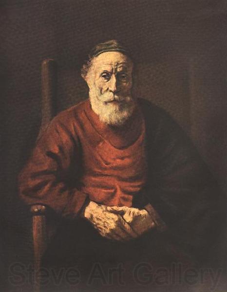 REMBRANDT Harmenszoon van Rijn Portrait of an Old Man in Red ry Spain oil painting art